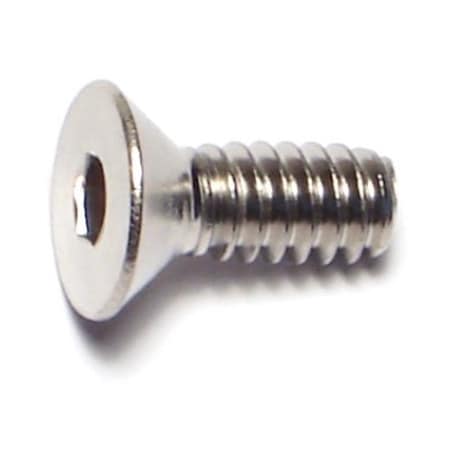 Midwest Fastener #10-24 Socket Head Cap Screw, Flat Head, 18-8 Stainless Steel, 1/2 in Length, 20 PK 72087